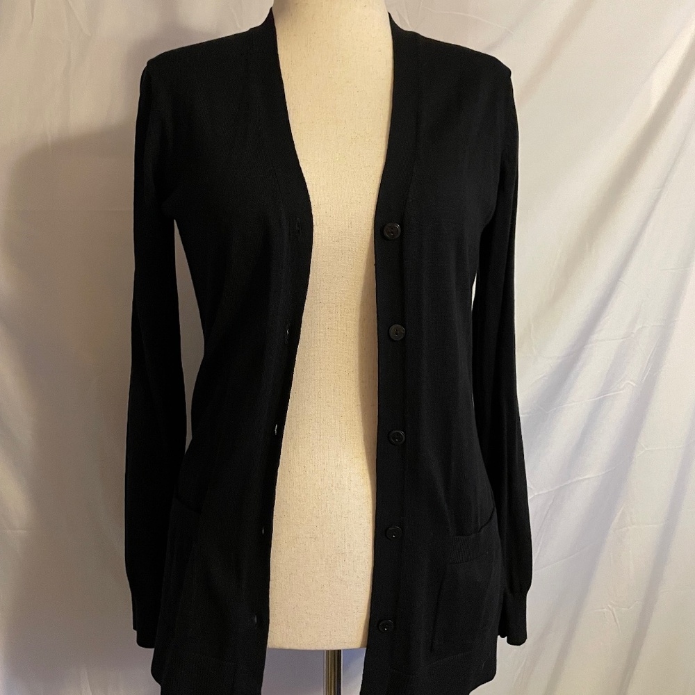 NWT Small Landmark Sabine Jersey Cardigan in Black